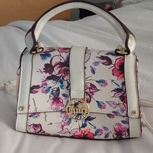 Floral White and Pink Women's Bag